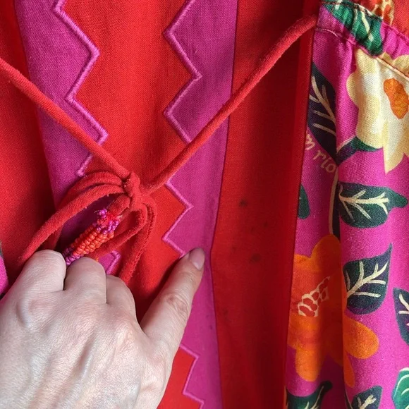 FARM farm rio patchwork embroidered dress Vibrant Floral Maxi Dress - Picture 9 of 14